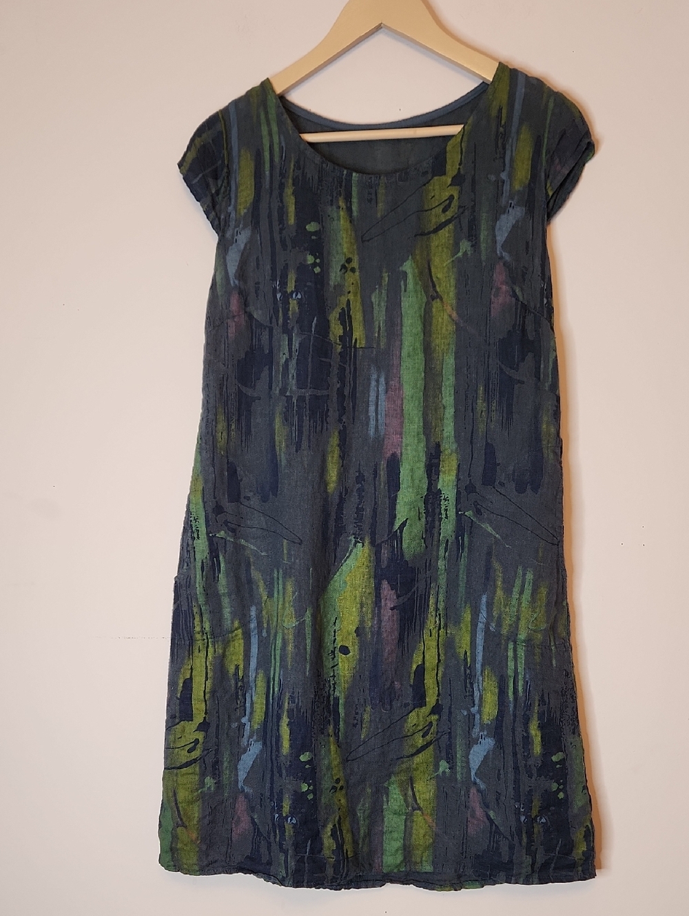 Women's 100% Linen Midi Dress, size M